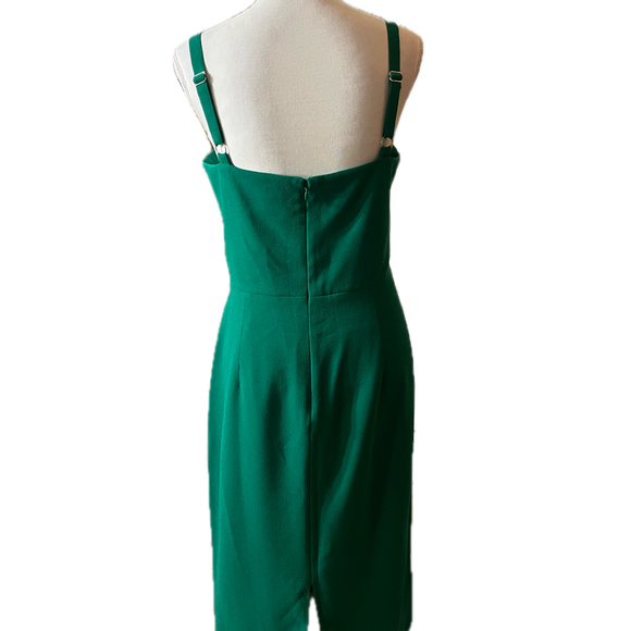 Dress The Population Plus Size XXL Emerald Green Cutout Cocktail Midi Dress - Picture 5 of 5